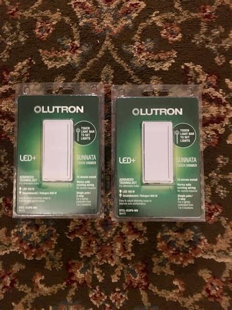 lutron stcl ph wh sunnata touch dimmer  led technology white  sale  ebay