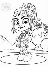 Ralph Vanellope Coloring Wreck Pages Rush Sugar Von Medal Got Printable Schweetz Kids Animation Movies Print Color Drawing Drawings Getcolorings sketch template