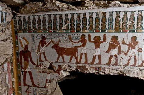 Elaborately Painted Tomb For Nobleman And Amun Temple Guardian