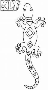 Lagartixa Colorir Lizard Lagarto Gecko Aboriginal sketch template