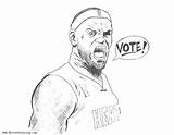 James Lebron Coloring Pages Vote Say Kids Printable sketch template