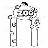 Zoo Gate Abeka Clipart Clip Monkey Toucan sketch template