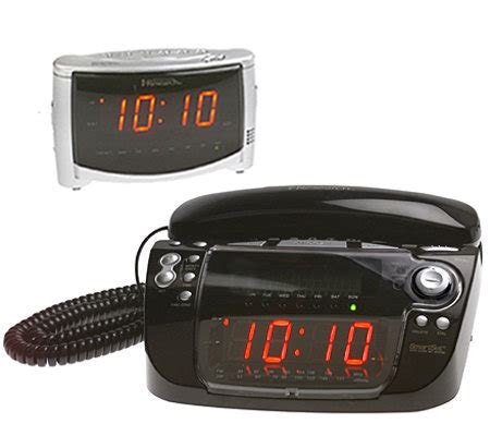 emerson smartset amfm clock radio  phone bonus alarm clock qvccom