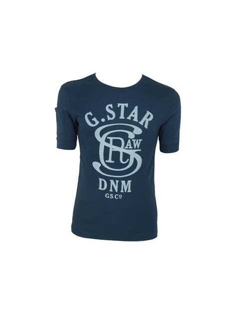 G Star Co Jav Printed T Shirt In Indigo Northern Threads