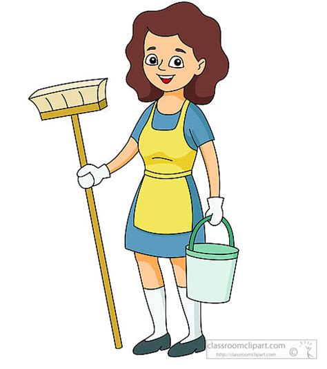 House Cleaning Lady Clip Art