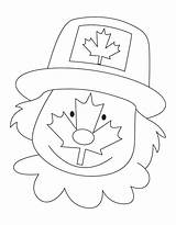 Coloring Pages Canada Flag Colouring Clown Face Canadian Getcolorings Related Posts sketch template