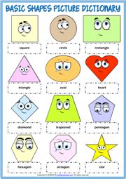 shapes esl vocabulary worksheets