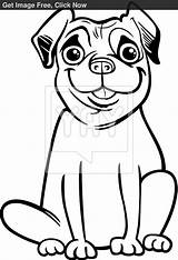 Coloring Pug Pages Cartoon Library Clipart Dog sketch template