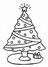 Christmas Coloring Pages Gift Trees Color sketch template
