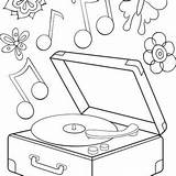Record Player Coloring Pages Getdrawings Drawing sketch template