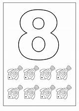 Preschool Counting Coloringhome Printables Numero Exercice Mamvic sketch template