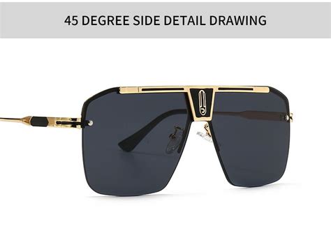 Men Retro Luxury Vintage Oversized Square Sunglasses