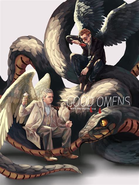 curated collection  fan art   book good omens  terry