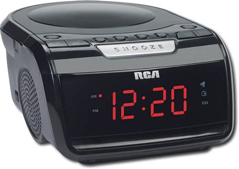 buy rca digital amfm clock radio  cd player black rca rp