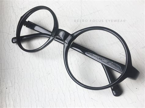 70 s oversized nos round eyewear prescription black glasses eyeglasses