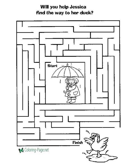 maze worksheet preschool