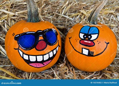 silly pumpkins stock photography image