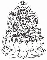 Lakshmi Hindou Dieu Gods Inde Tempel Malvorlage Ausmalen Mandalas Hindú Goddesses Adulte Vishnu Gott Diwali Deities Dessins sketch template