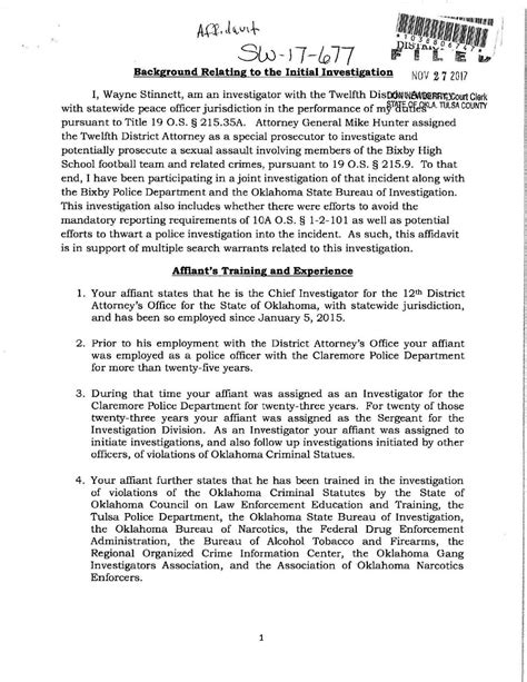 Document Bixby Sex Assault Search Warrant Affidavit News