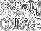 Courage sketch template