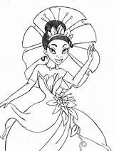 Tiana Coloring Princess Pages Disney Drawing Frog Print Getdrawings sketch template