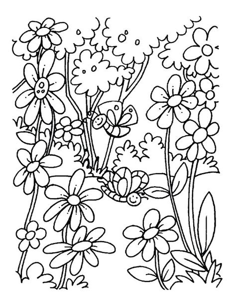 spring coloring sheets outdoor children activities  spring coloring