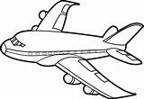 Coloring Pages Jet Airplane Plane Airplanes sketch template