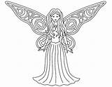 Fairy Coloring Pages Printable Colouring Simple Fairies Beautiful Print Tooth Clipart Wings Wing Princess High Disney Gif Pdf Library Quality sketch template