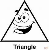Triangle Coloring Cartoon Face Clip Pages Triangles Shapes Printable Clipart Math Silly Graphics Geometry Shape Supercoloring Faces Print Toddlers Color sketch template
