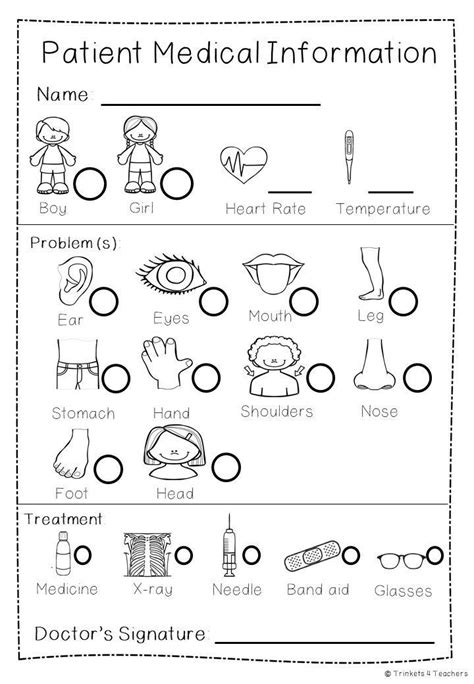 doctors surgery dramatic play pretend play printables dramatic play