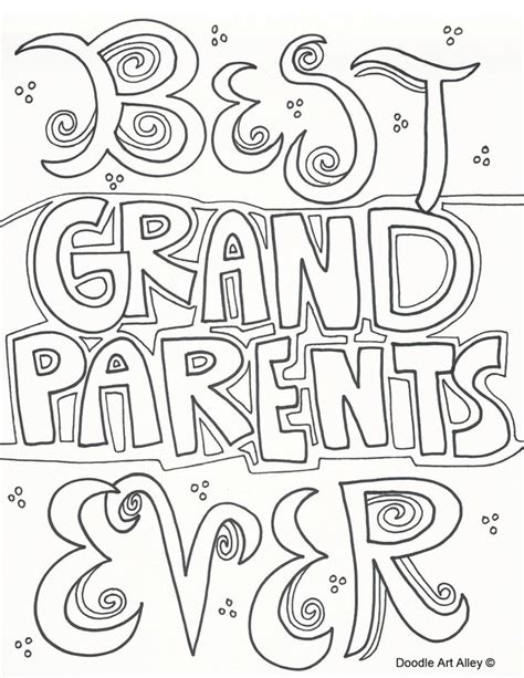 grandparents day coloring pages doodle art alley grandparents day