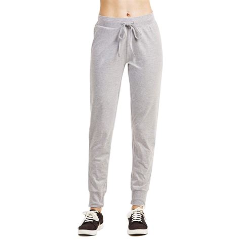 dailywear womens juniors lightweight soft cotton jogger pants heather grey large walmartcom