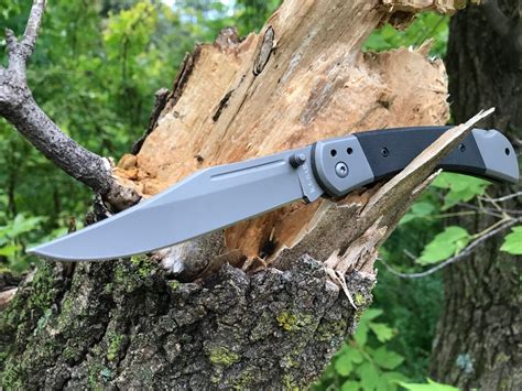 knife review  ka bar folding hunter knife   hunt