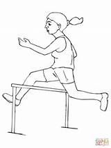 Vallas Saltar Atletismo sketch template