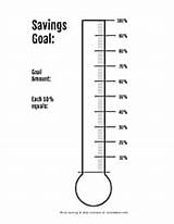 Savings Tracker Thermometer Goal Printables sketch template