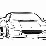 Ferrari Coloring Cars Pages F355 F50 Drawing sketch template