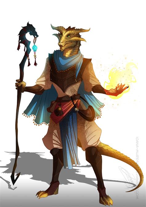 Gold Dragonkin Sorcerer Dragon Born Dnd Dragonborn