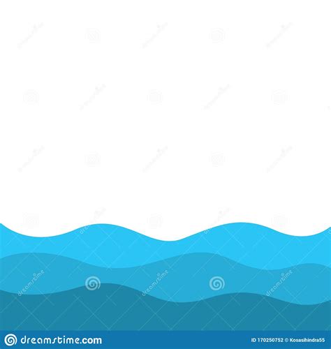 set of abstract water wave vector illustration design