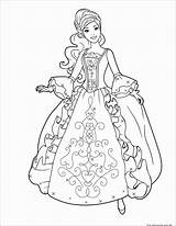 Coloring Barbie Printable Princess Pages Coloringbay sketch template