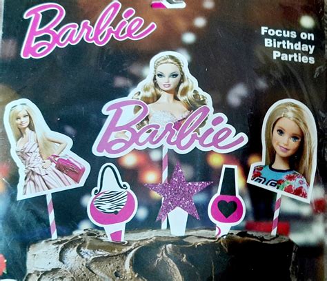 latest design colorful paper cake topper barbie themes  monita