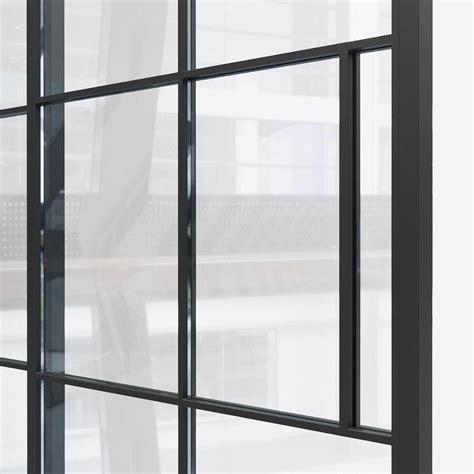 Glass Partition With A Custom Steel Frame By Crystalia Glass Steel