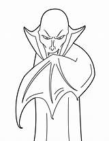 Vampire Coloring Pages Drawing Kids Dracula Printable Colour Count Drawings sketch template