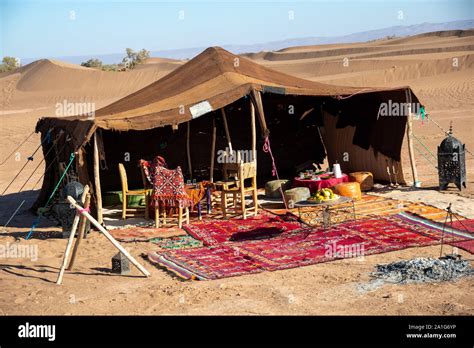 nomadic tent  desert  morocco stock photo alamy