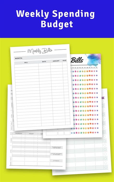monthly expense tracker template printable monthly budget etsy