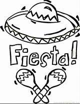 Coloring Pages Fiesta Mexico Getdrawings Mexican sketch template