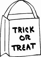 Treat Trick Clipart Coloring Bag Pages Halloween Treating Bags Kids Color Updated Clipground Clipartmag sketch template