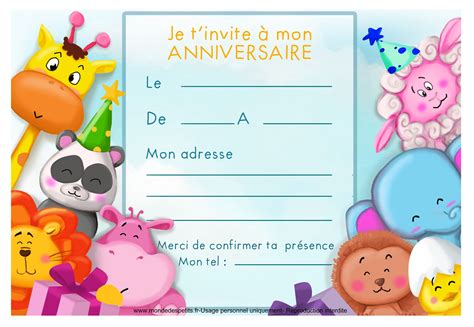 monde des petits par   carte invitation anniversaire gratuite invitation anniversaire