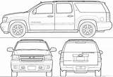 Suburban Blueprint Durango Camionetas Tahoe Drawingdatabase Automotriz Diseno sketch template