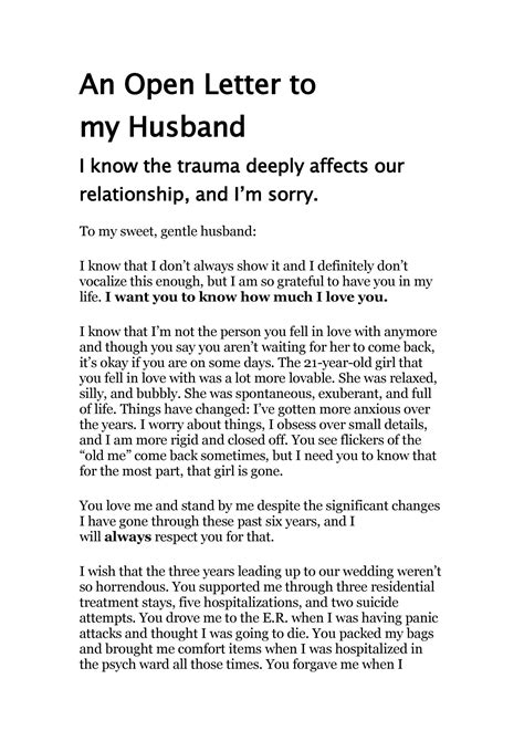 year anniversary letter  husband    letter template