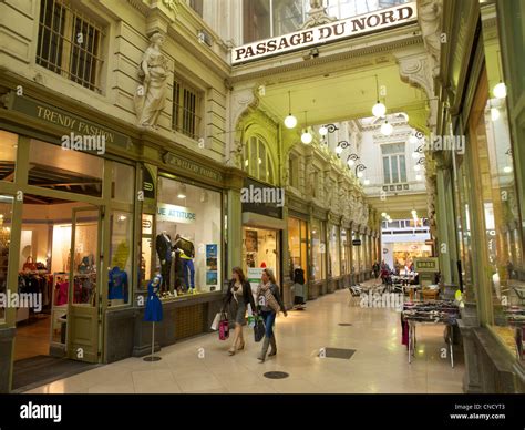 historic passage du nord shopping gallery mall  brussels belgium stock photo alamy